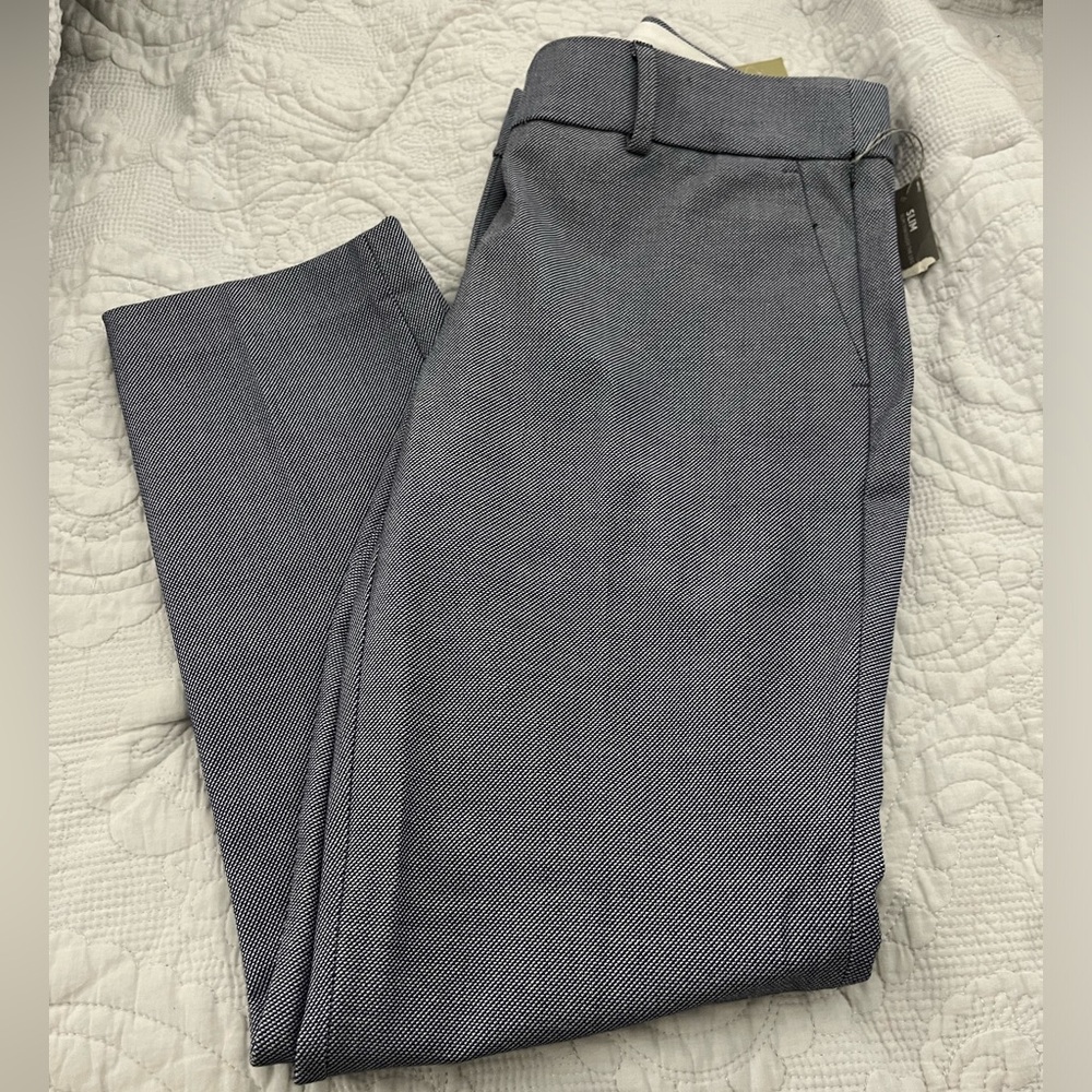Loft 4 petite Marisa pants navy blue/white NWT